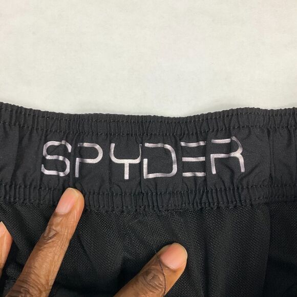 Spyder Mens Beach Water Shorts Black Drawstring Swim Trunks Quick Dry Large - Picture 4 of 11